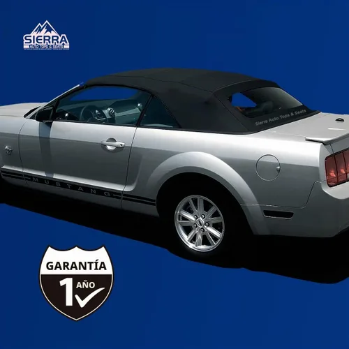 Vista 6 de Capota convertible para automóvil, en tela de lona con ventana de plástico, Negro