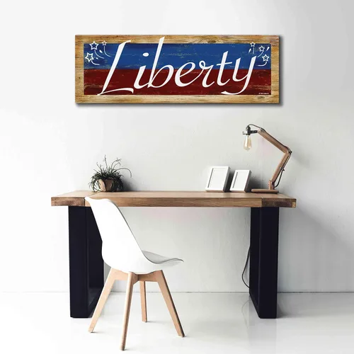 Vista 6 de Epic Graffiti 'Liberty' by Ed Wargo, Giclee Canvas Wall Art, 60"x20