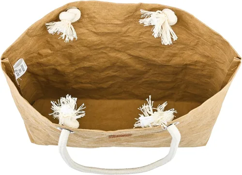 Vista 6 de Out of the Woods Pure Cord Shopper, bolsa de compras reutilizable espaciosa Sahara