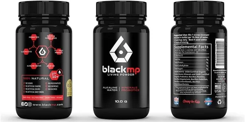 Vista 2 de BlackMP Living Powder - Probiótico SBO, minerales fúlvicos y húmicos (30 porciones) Fórmula natural que promueve una salud óptima para mujeres