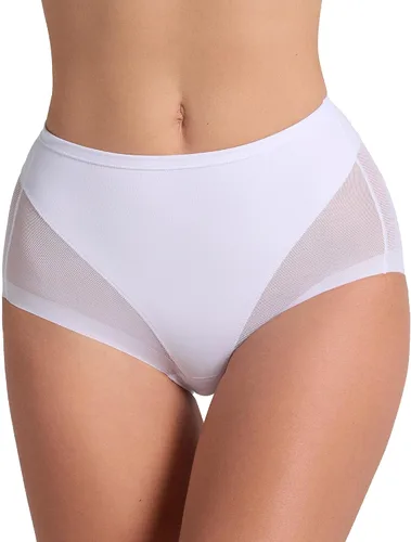 Vista 10 de Leonisa Bragas moldeadoras invisibles de cintura alta, ropa interior de control de abdomen para mujer 543- Azul