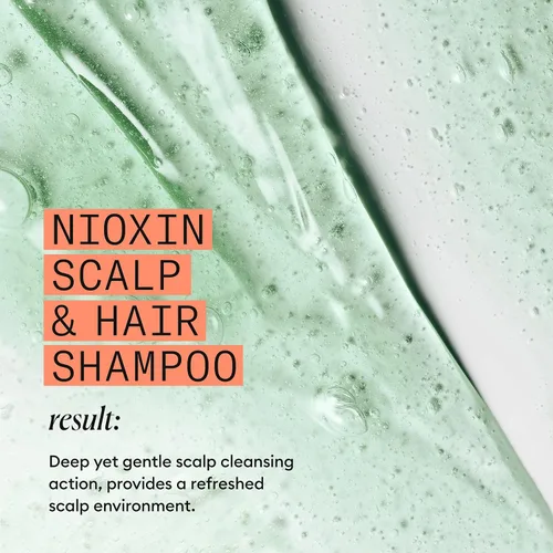 Vista 9 de Nioxin System 4 Champú Espesante para Cuero Cabelludo + Cabello para Cabello Teñido, Seco y Dañado con Adelgazamiento Progresivo Mantiene