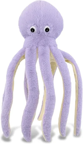 Vista 9 de DolliBu Peluche súper suave de peluche de pulpo azul regalo - 15 pulgadas