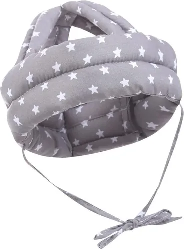 Vista 9 de Casco de seguridad para bebé, protección para la cabeza, de algodón, transpirable, ajustable, sin golpes, protector de cabeza para caminar y gatear