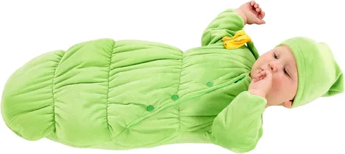 Vista 3 de Angels Costumes Disfraz infantil de gusano verde brillante 0-6 meses