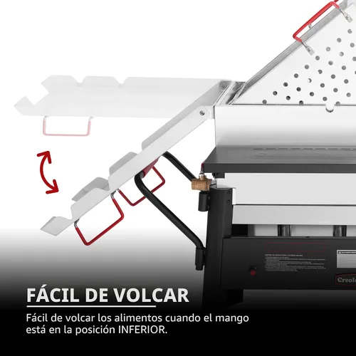 Vista 9 de Creole Feast CFB3001 Caldera de cangrejos al aire libre de 70 QT con paleta agitadora y ruedas, caldera de mariscos resistente con soporte