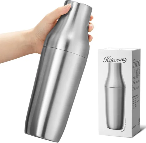 Vista 8 de Kitessensu Coctelera Híbrida de Cócteles Coctelera de Martini de Acero Inoxidable con Aislamiento al Vacío con Copa de Martini de Doble Pared