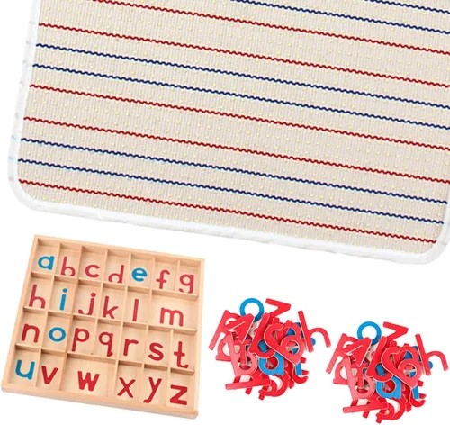 Vista 3 de Movable Alphabet Wooden Letters,Early Learning, Language Objects with Box Letter Mats for Girls Kids, 5 Packs Letters