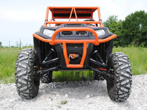 Vista 2 de SuperATV Kit de elevación de viaje largo de 6 pulgadas de alto espacio libre para Polaris RZR 800 (2008-2014) - Negro