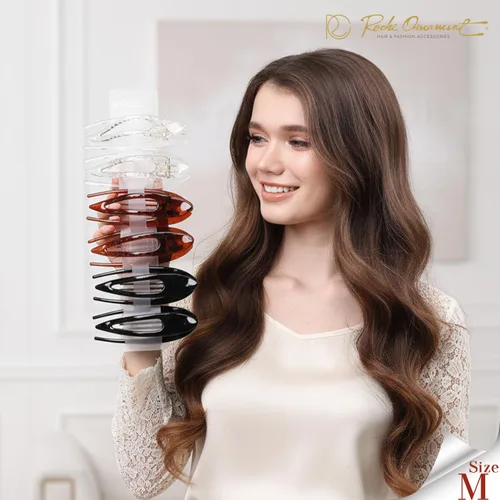 Vista 5 de RC ROCHE - 6 pinzas para el cabello de garra plana para mujer