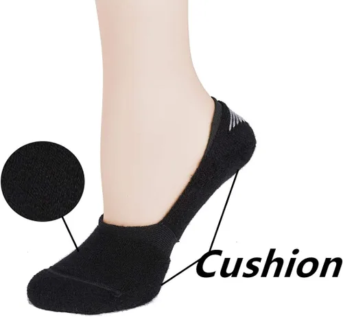 Vista 5 de Leotruny 6 pares de calcetines unisex de algodón atlético antideslizantes corte bajo forro plano no se muestran