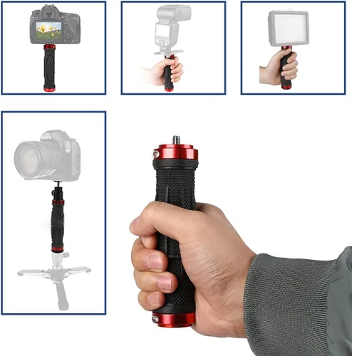 Vista 6 de Soporte de agarre para cámara, soporte estabilizador universal con orificio de 3/8 pulgadas para cámara de video digital, videocámara, cámara