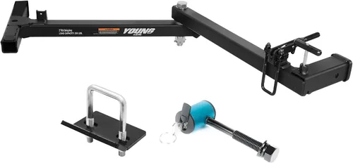 Vista 12 de Young 100 libras. Estante de aluminio para bicicletas y bicicletas eléctricas, se adapta a automóviles, SUV, furgonetas, caravanas y remolques