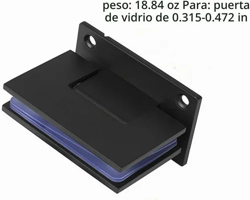 Vista 4 de JU+ Bisagras de pared de puerta de vidrio de 90 grados Accesorios de ducha Bisagra de puerta de ducha de vidrio, clip de baño de acero inoxidable