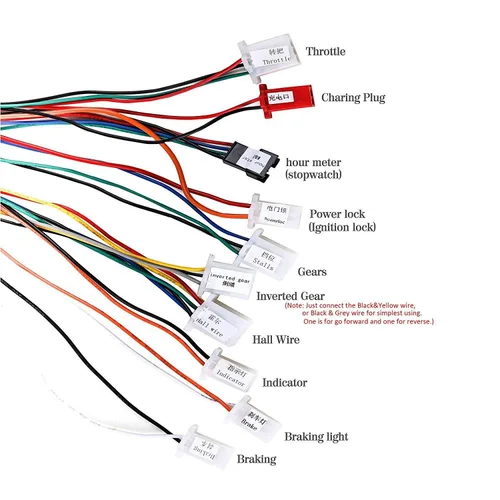 Vista 4 de Arnés de cableado del controlador de motor sin escobillas de 48V 1800W para ATV Go Kart
