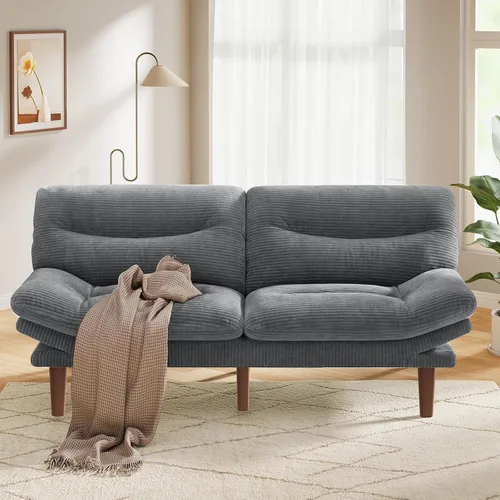 Vista 13 de Pipishell Sofá cama futón de 75 pulgadas con reposabrazos ajustables