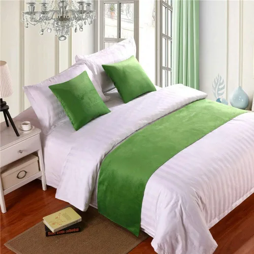 Vista 29 de Pañuelo de terciopelo de lujo, toalla de cola de cama, decoración de ropa de cama para el hogar, hotel, dormitorio