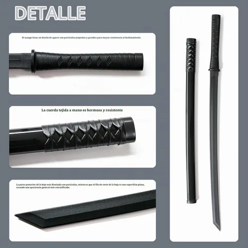 Vista 3 de RTCT - Espada katana de polipropileno para entrenamiento Samurái, juego de 2 piezas with Display Stand High Intensity Training Plastic Knife