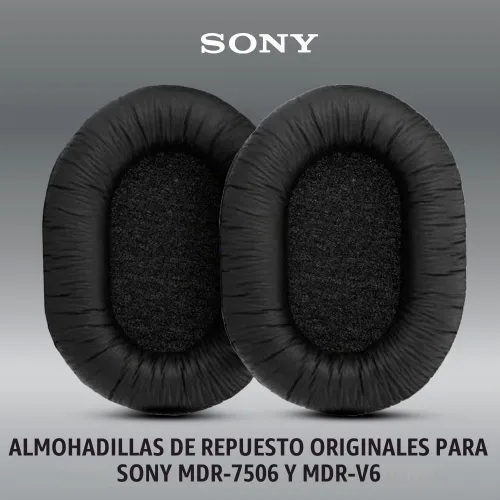 Vista 2 de Almohadillas de repuesto originales para auriculares SONY MDR-7506, MDR-V6, MDR-V7, MDR-CD900ST - 1 par (2 piezas)