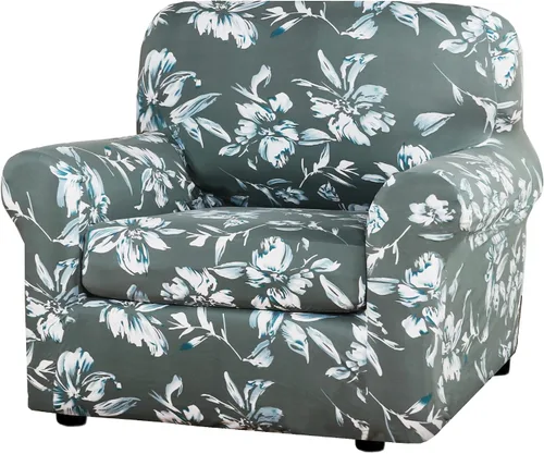 Vista 10 de H.VERSAILTEX Fundas de sofá superelásticas de 2 piezas para fundas de sillón, fundas de silla de sala de estar, con estilo moderno suave y grueso