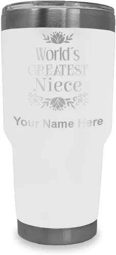 Vista 12 de LaserGram Vaso aislado al vacío de 20 onzas, con grabado personalizado incluido (negro)