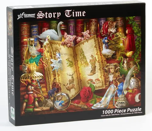 Vista 2 de Vermont Christmas Company Rompecabezas de 1000 piezas con piezas totalmente entrelazadas y de forma aleatoria, rompecabezas de cuento de hadas