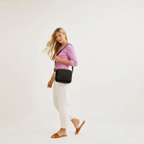 Vista 6 de Vera Bradley Bolso bandolera Peperformance de sarga mediana hipster para mujer