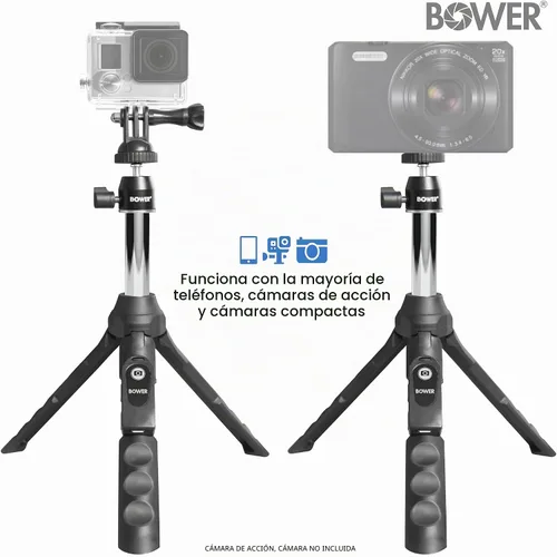 Vista 3 de Bower Multipod 6 en 1 trípode selfie stick con obturador remoto para teléfonos inteligentes