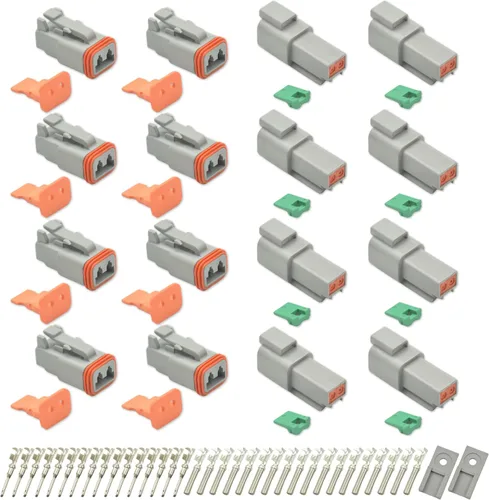 Vista 9 de Kit de conectores Deutsch de 116 piezas, DT 2, 3, 4, 6, 8, 12 pines, conectores eléctricos impermeables IP67 con enchufe con 40 pares, tamaño 16