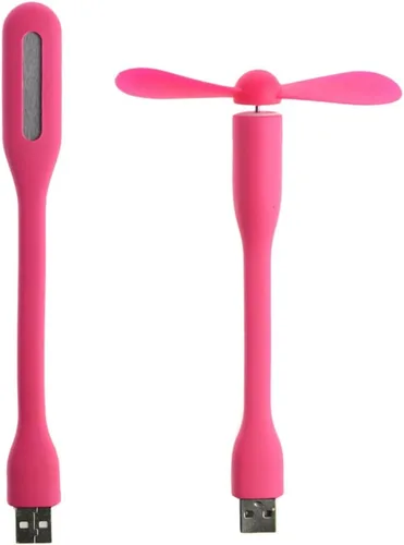 Vista 3 de Ventilador USB, ventilador USB, flexible, portátil, mini ventilador USB de 5 V con lámparas de luz LED USB para banco de energía, computadora