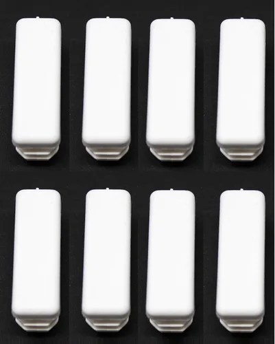Vista 11 de Tapa rectangular blanca de plástico de 1/2 x 1-1/2 pulgadas, tapón de acabado, tapa de extremo de tubo de tubo, universal para silla duradera (2)