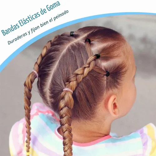 Vista 6 de Topsy Tail - Juego de herramientas para el cabello de IKOCO - 400 bandas para el cabello, 2 herramientas de peinado de bucle, peine de cola de rata