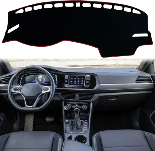 Vista 7 de Alfombrilla para salpicadero Cubierta interior Protección del tablero Compatible con Volkswagen Jetta Sedán S SE R-Line SEL SEL Premium 2019 2020
