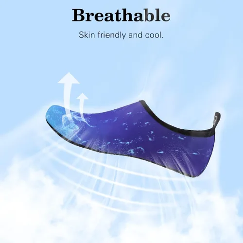 Vista 2 de Calcetines acuáticos, zapatos de agua para playa, calcetines de yoga descalzos de secado rápido para surf, piscina, natación, zapatos para mujeres