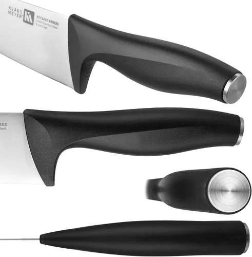 Vista 3 de Klaus Meyer Acciaio - Cuchillo de chef de acero inoxidable de alto carbono, 8 pulgadas (negro)