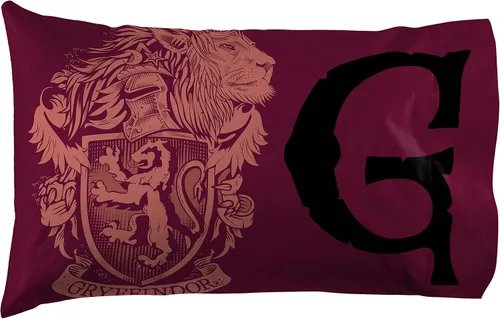 Vista 5 de Jay Franco - Paquete de fundas de almohada de Harry Potter con letras y House Gryffindor