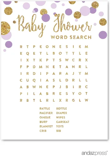 Vista 13 de Andaz Press Colección de fiesta de baby shower con purpurina dorada y lavanda, banderín colgante con cuerda, Welcome Baby!, 5 pies, 1 juego