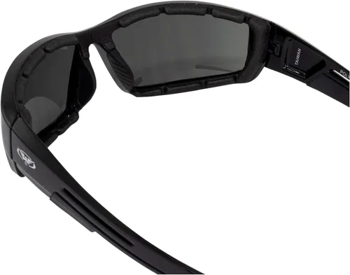 Vista 7 de Global Vision Sly - Gafas de sol acolchadas de espuma para motocicleta, montura negra Humo