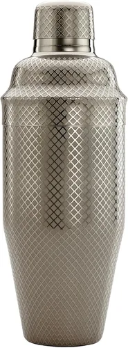 Vista 13 de Barfly Juego de coctelera japonesa de 3 piezas con entramado de diamante (24 onzas/23.7 fl oz), cobre antiguo