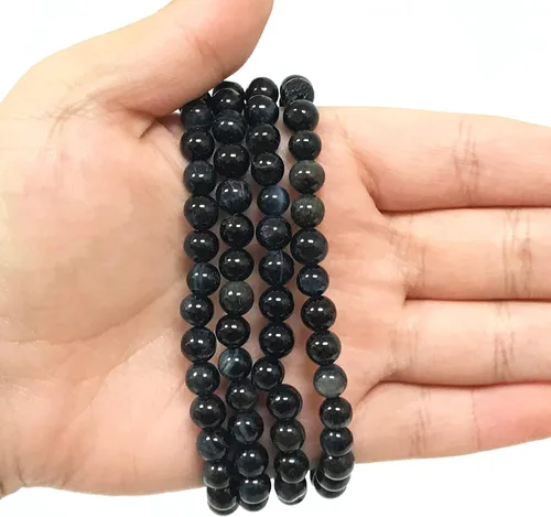 Vista 578 de Gem Avenue Handmade Round Bead Stretch Bracelet Unisex Natural Stone Beaded Jewelry for Men & Women, Elastic Wristband for Daily Wear
