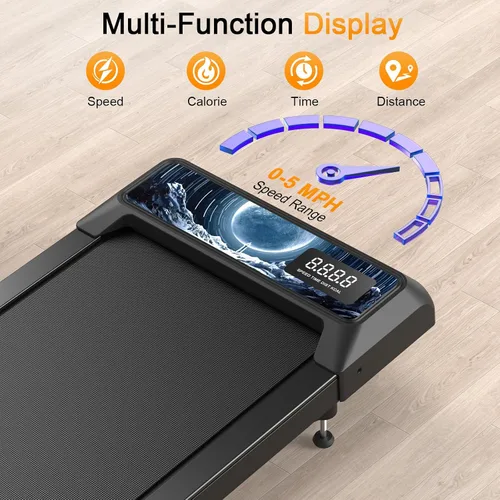 Vista 4 de Walking Treadmill Pad with Incline Handle Bar