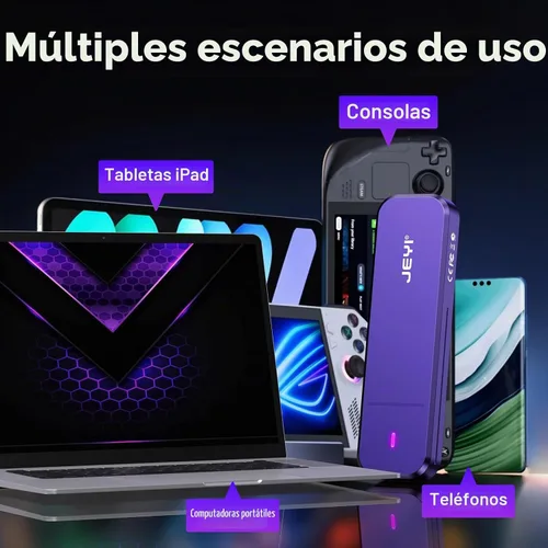 Vista 6 de JEYI Carcasa SSD NVMe, adaptador/lector M.2 a USB C de 10 Gbps, refrigeración de aluminio, teclas M, compatible con SSD 2230/2242/2260/2280