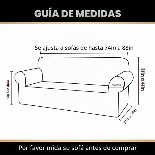 Vista 6 de PrinceDeco Funda elástica para sofá de 3 cojines, funda de sofá de tela jacquard de elastano de 1 pieza, funda universal antideslizante, protector