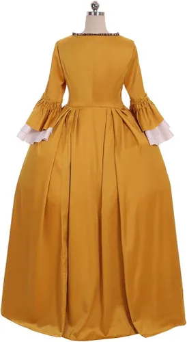 Vista 3 de Vestido de disfraz de Claire Fraser amarillo de Outlander