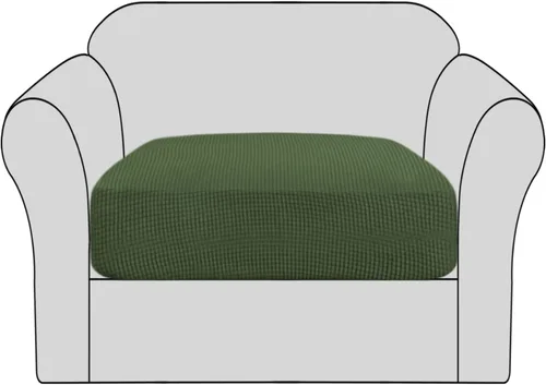 Vista 10 de H.VERSAILTEX - Fundas elásticas para cojín de sofá individual, fundas de asiento para silla de sofá, protector de cojín con tejido jacquard de sarga