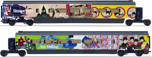 Vista 8 de Hornby R1253T - Juego de tren eléctrico R1253T The Beatles Yellow Submarine - Juego de iniciación de tren de calibre OO, trenes vintage