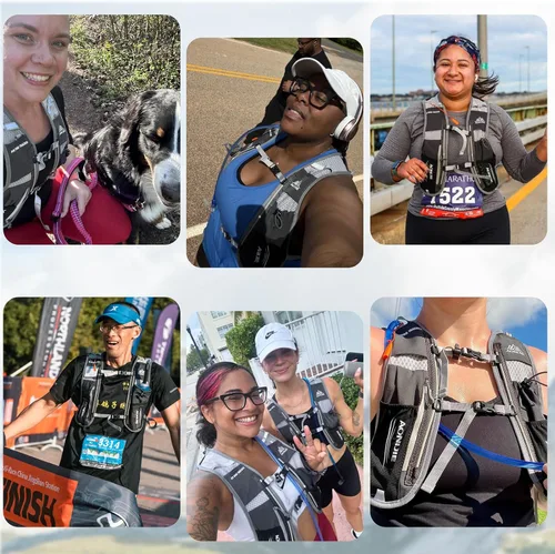 Vista 7 de Azarxis Chaleco de Hidratación para Correr Mochila 5L 5.5L para Mujeres y Hombres para Correr en Senderos Carrera de Maratón Ciclismo Senderismo