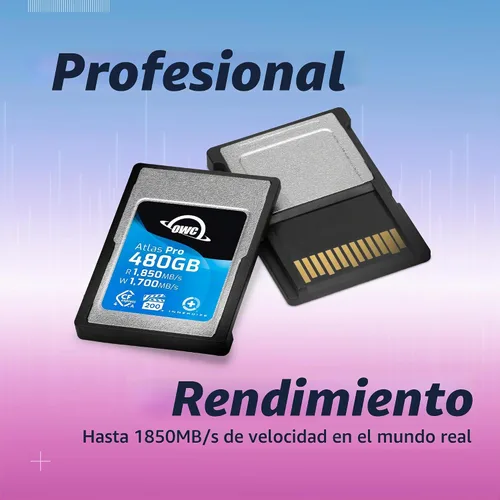 Vista 3 de OWC Tarjeta de memoria Atlas Pro 480GB CFexpress 4.0 tipo A