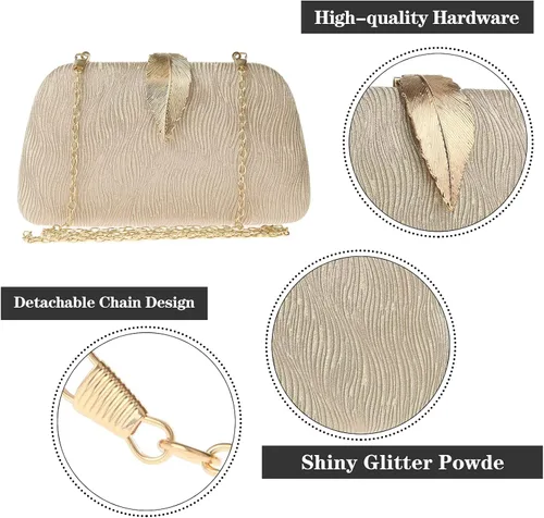 Vista 2 de jessie Bolsos de noche para mujer, formales, nupciales, bodas, pequeños embragues, bolsos cruzados para baile de graduación, cóctel, fiesta