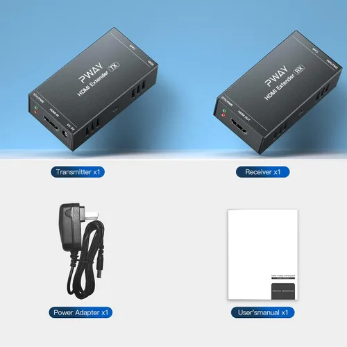 Vista 7 de Extensor HDMI de 165 pies a través de Ethernet Cat5e/6, extiende video de 1080 p a 60 Hz sin demora, transmite audio y video de forma síncrona